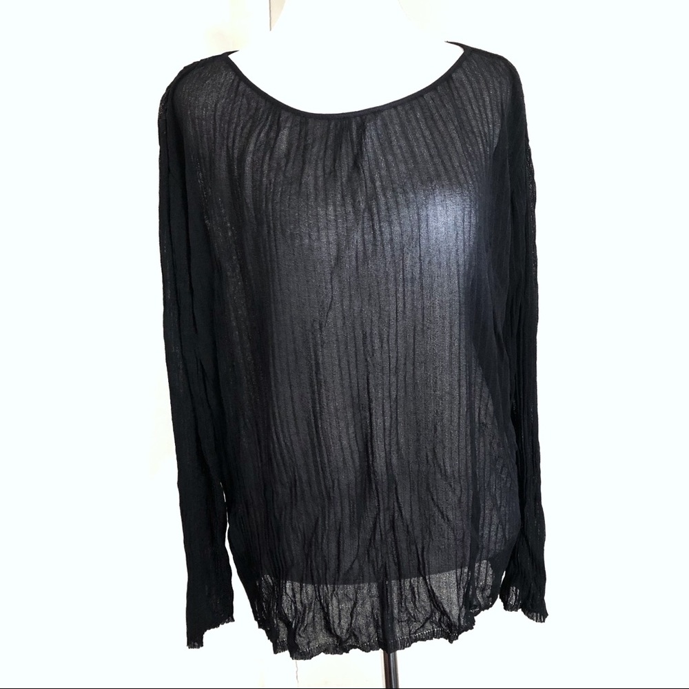 Vintage YSL Variation Sheer Plissé Top
